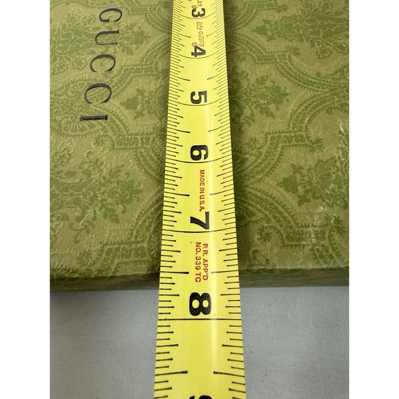 Gucci Green Brocade Brocade Magnetic Flap Gift Empty Box W/Tissue 7.5 x 7.5 x 3 - Picture 7 of 10